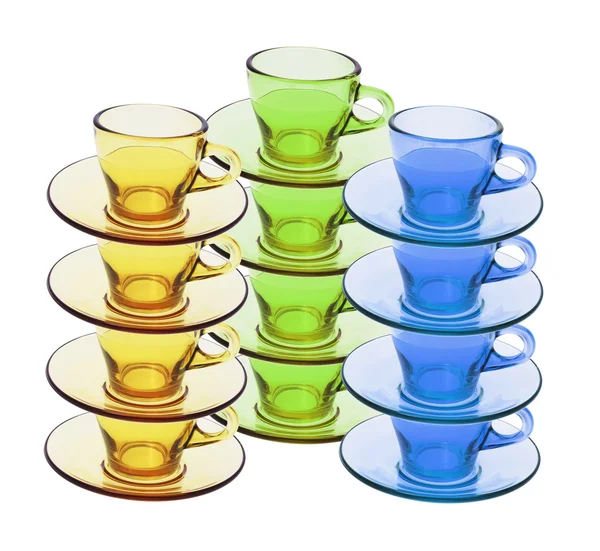 stock image Stacks of Tea Cups and Saucers