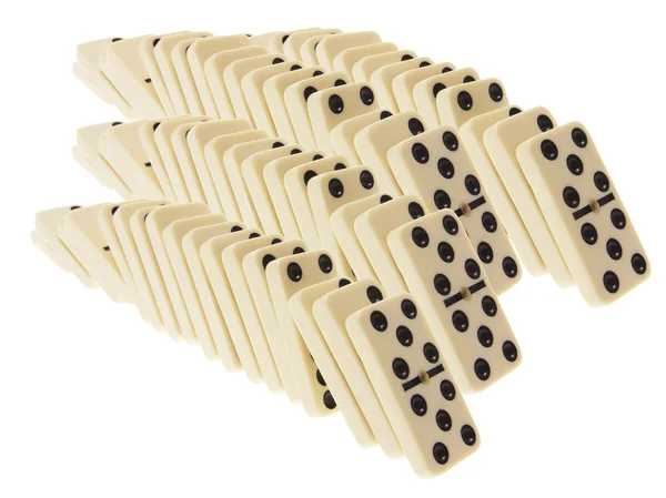 Linhas de dominó — Fotografia de Stock