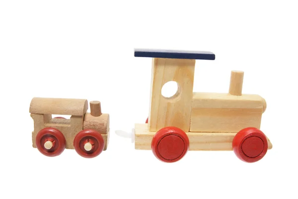 Drewniane push wzdłuż toy pociąg — Zdjęcie stockowe