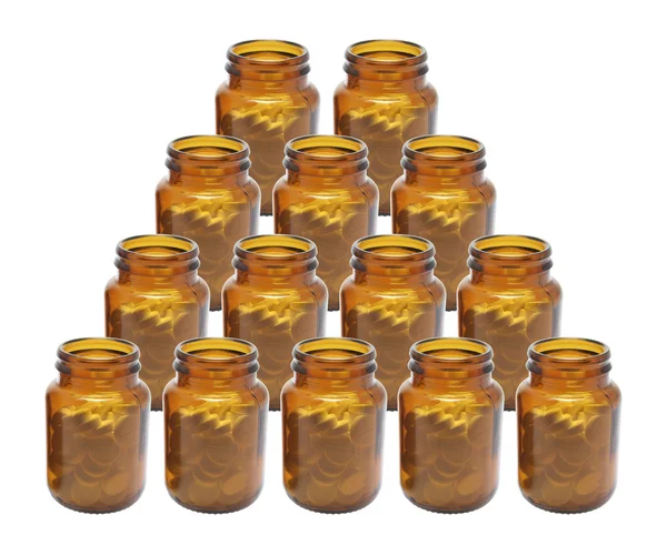 Flaskor av piller — Stockfoto