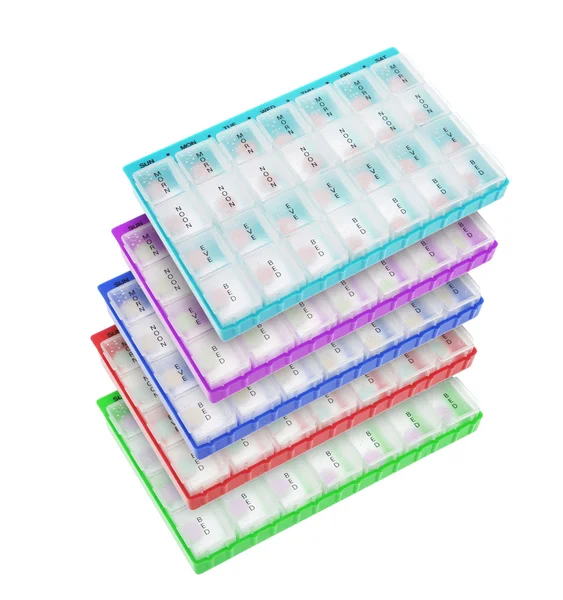 Pilha de caixas de pílula — Fotografia de Stock