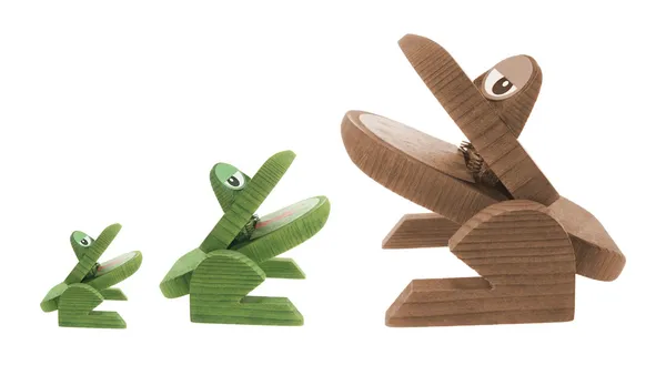 Wooden Frogs — Stock Photo, Image