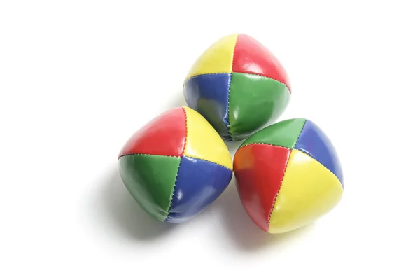 Tři žonglování míčky — Stock fotografie