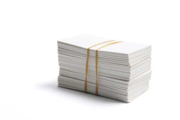 Stack of Blank Name Cards — Stock Photo, Image