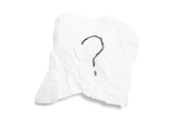 Torn Paper with Question Mark — Stock Photo, Image