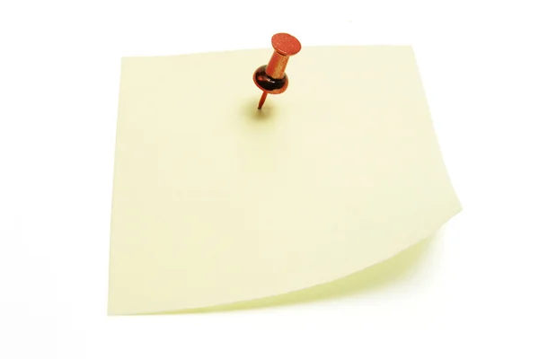 Βάλτον Σημείωση χαρτί με πινέζα — Φωτογραφία Αρχείου
