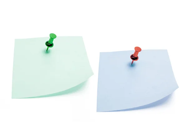 Post It Note Papers con Pushpin — Foto Stock