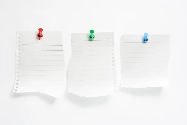 Papers with Pushpins — Stock Photo, Image