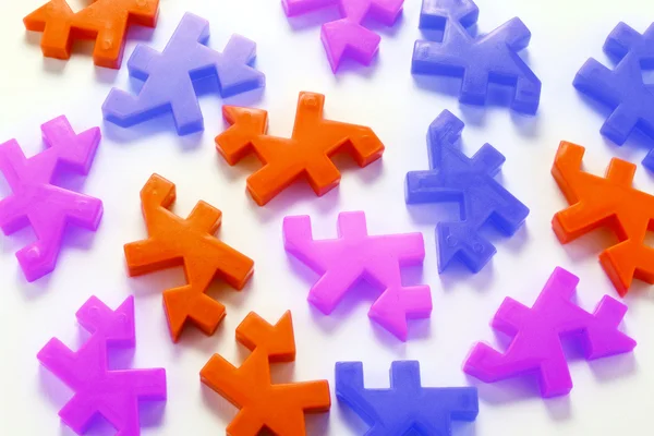 Пластиковые головоломки — стоковое фото