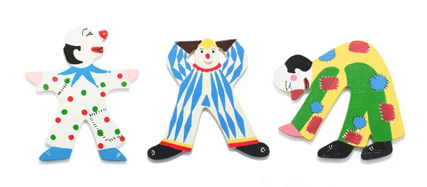Figure di clown in legno — Foto Stock