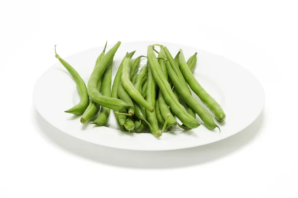 French Beans on Plate — Stock Photo, Image
