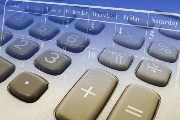 Kalkulator i kalendarz — Zdjęcie stockowe