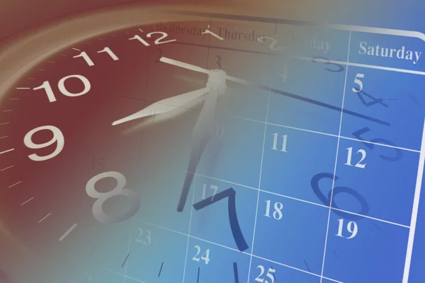 Uhr und Kalender — Stockfoto