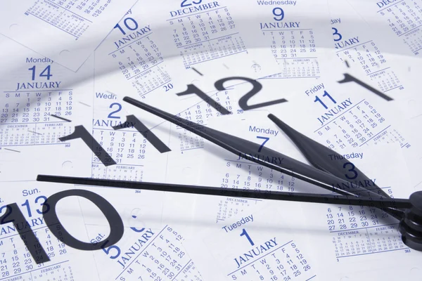 Clock and Calendar Pages — Stock Photo, Image