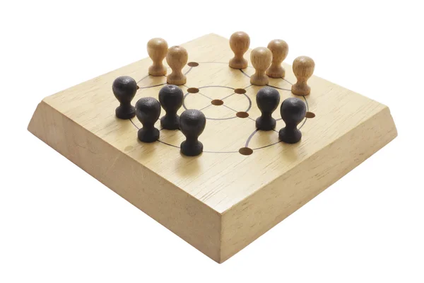 Jogo de tabuleiro de madeira — Fotografia de Stock