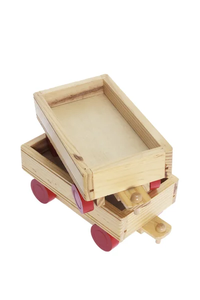 Carrinhos de brinquedo de madeira — Fotografia de Stock
