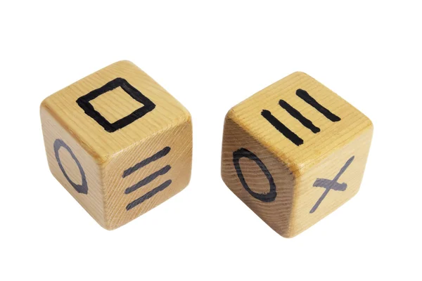 木制骰子 — 图库照片