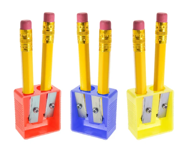 Pencils and Sharpeners — Stock Photo, Image