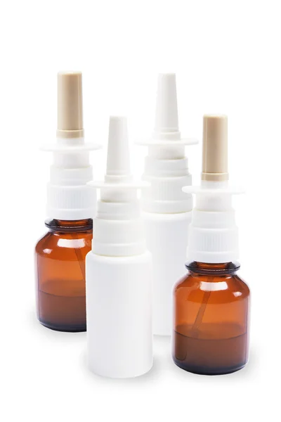 Bottiglie di spray nasale — Foto Stock