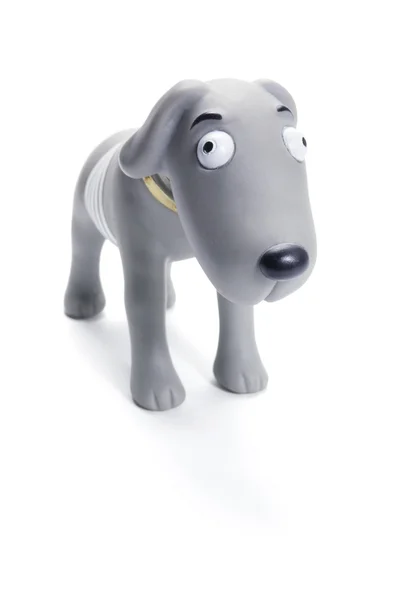 Figurinha de cão de plástico — Fotografia de Stock
