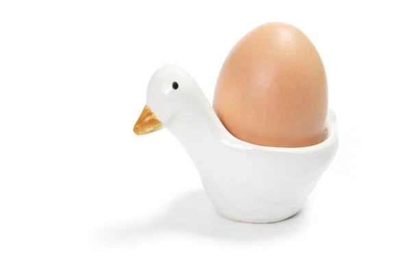 Коричневі яйця на Кубок качині яйця Ліцензійні Стокові Зображення