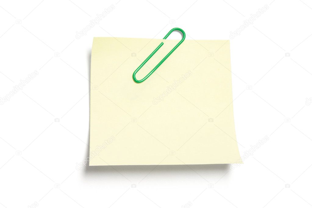 Post It Note Paper with Paperclip