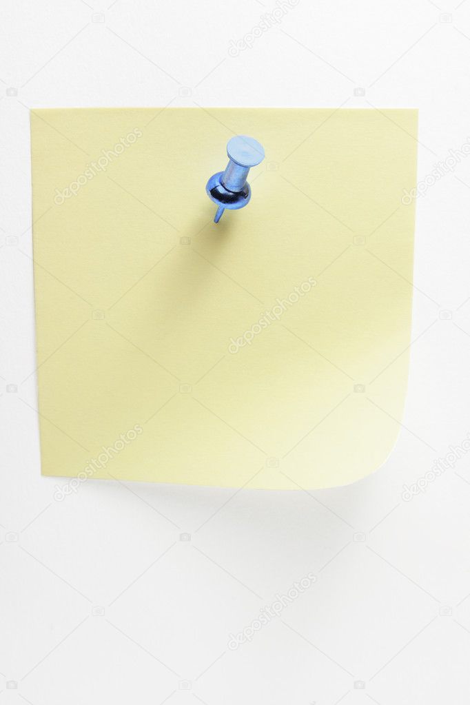 Post It Note Paper with Pushpin