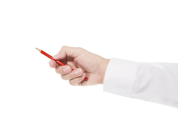 Ręka trzyma ołówek — Zdjęcie stockowe