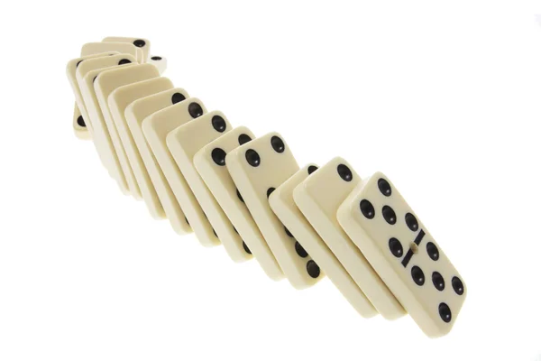 Wiersz Domino — Zdjęcie stockowe