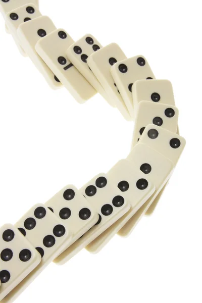 Rad dominobrickor — Stockfoto