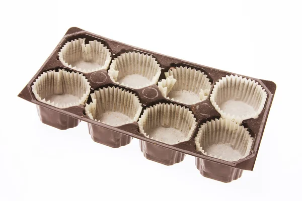 Empty Chocolate Tray — Stock Photo, Image