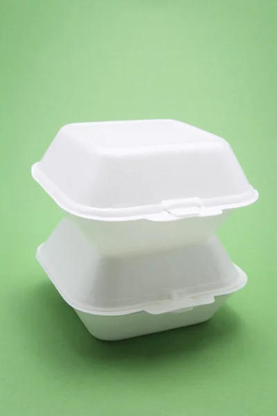Caixas de comida de poliestireno — Fotografia de Stock