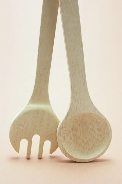 Wooden Salad Spoons — Stock Photo, Image