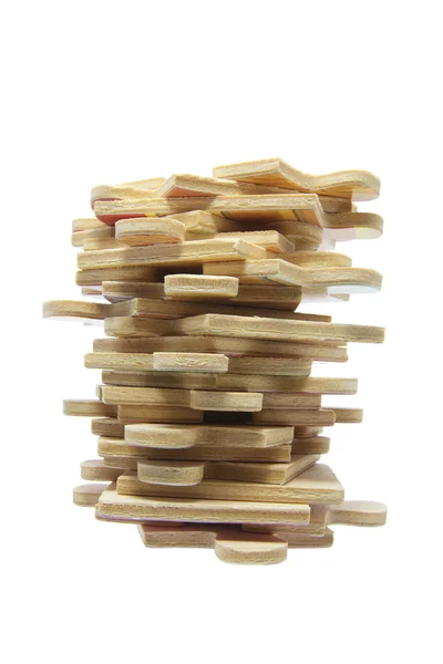 Stack of Jigsaw Puzzle Pieces — Stock Photo, Image