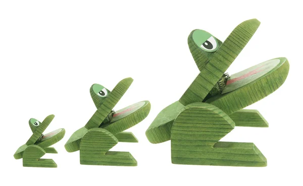Dřevěné žáby — Stock fotografie