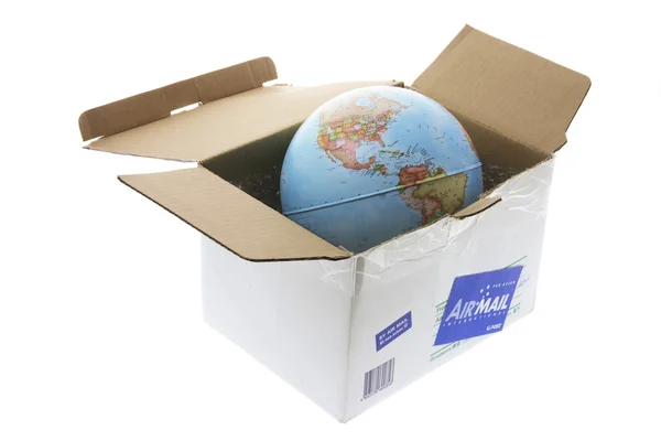 Globus im Paket — Stockfoto