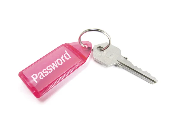 Schlüssel mit Passwort-Tag — Stockfoto