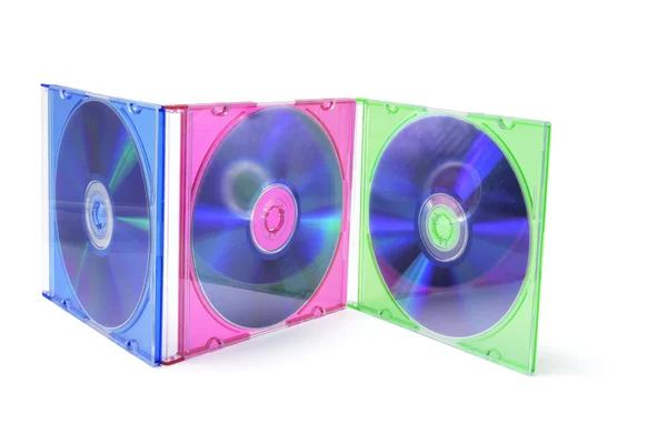 Compact Discs in Kunststoffgehäusen — Stockfoto