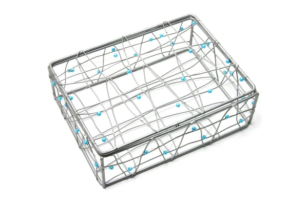 Caja de alambre con cuentas — Foto de Stock