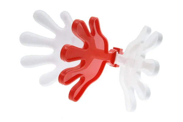 Mãos de brinquedo de plástico — Fotografia de Stock