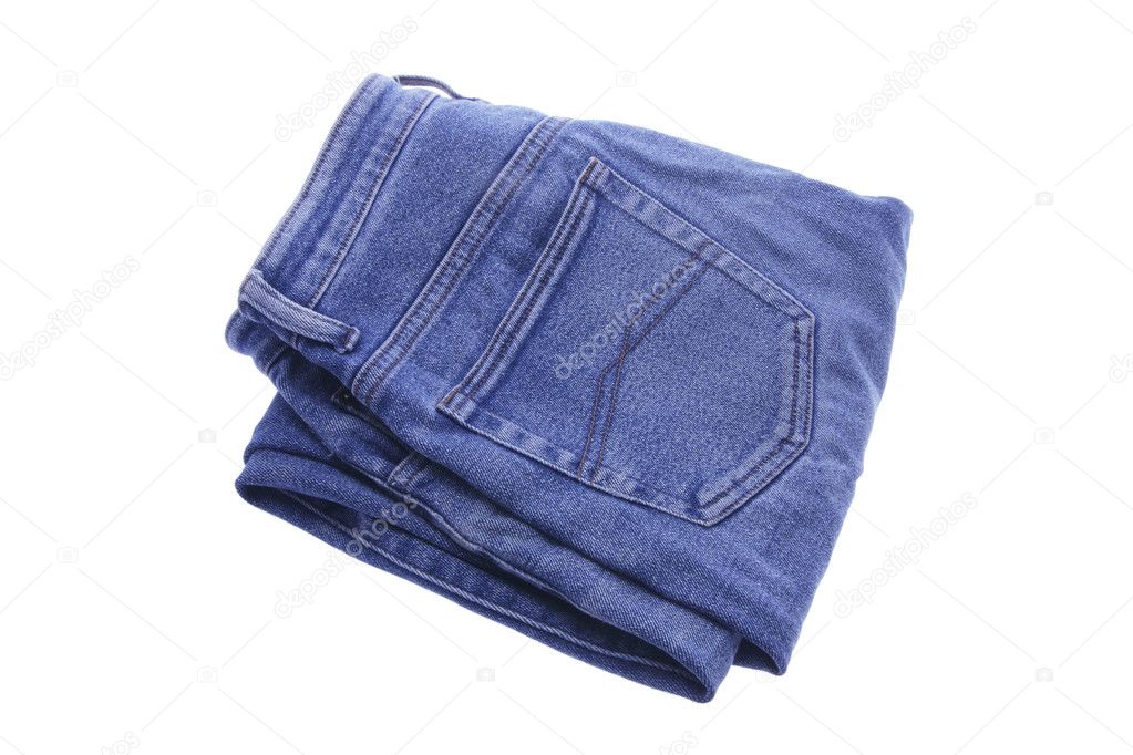 Pair of Folded Denim Jeans — Stock Photo © newlight #3250472