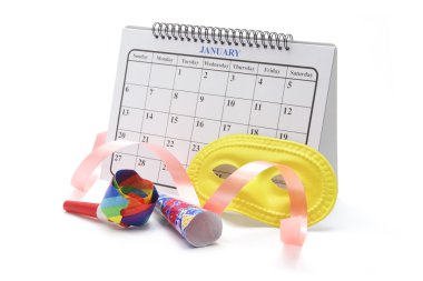 Calendar and Party Favors clipart