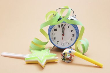 Alarm Clock and Party Favors clipart