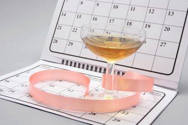 Wine Glass on Calendar