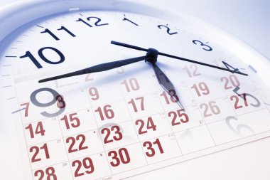 Clock Face and Calendar clipart