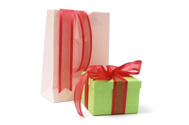 Gift Box and Shopping Bag clipart