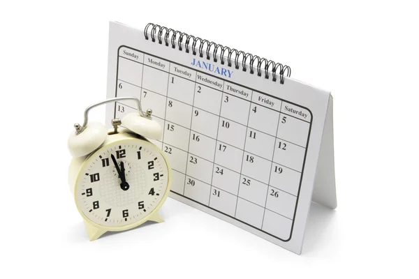 Годинник нагадування і календар — стокове фото