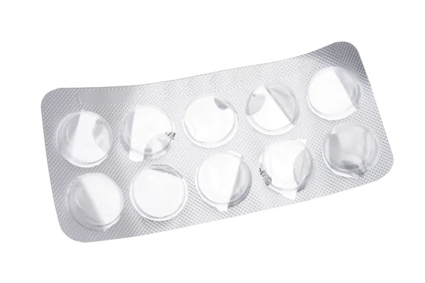 Tom blisterförpackning piller — Stockfoto