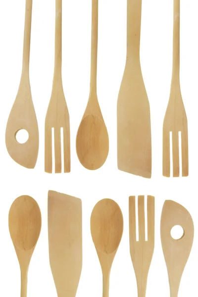 Dřevěné kuchyňské nádobí — Stock fotografie