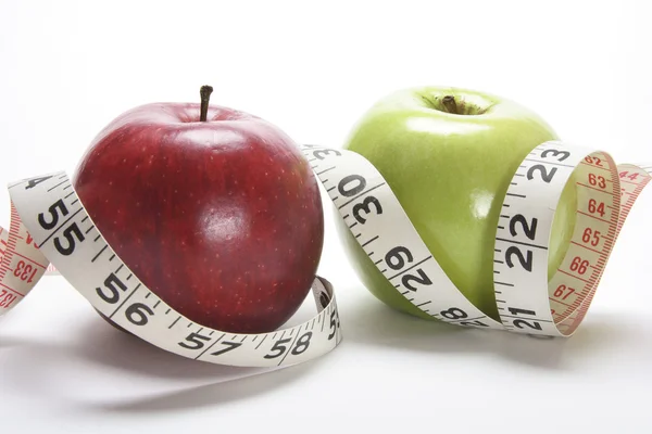 Apples and Tape Measure — Stock Photo, Image